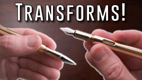 The pen that TRANSFORMS from Roller Ball to Fountain Pen!