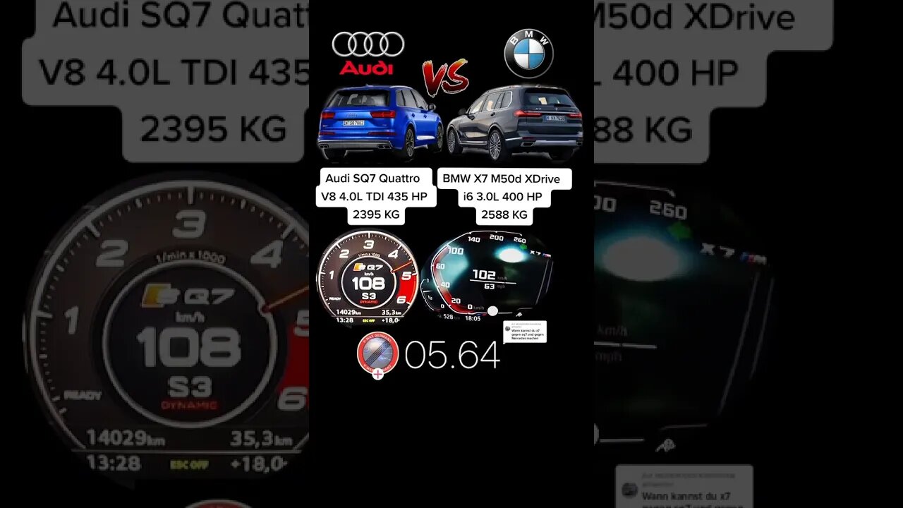 AUDI SQ7 TDI VS BMW X7 M50D