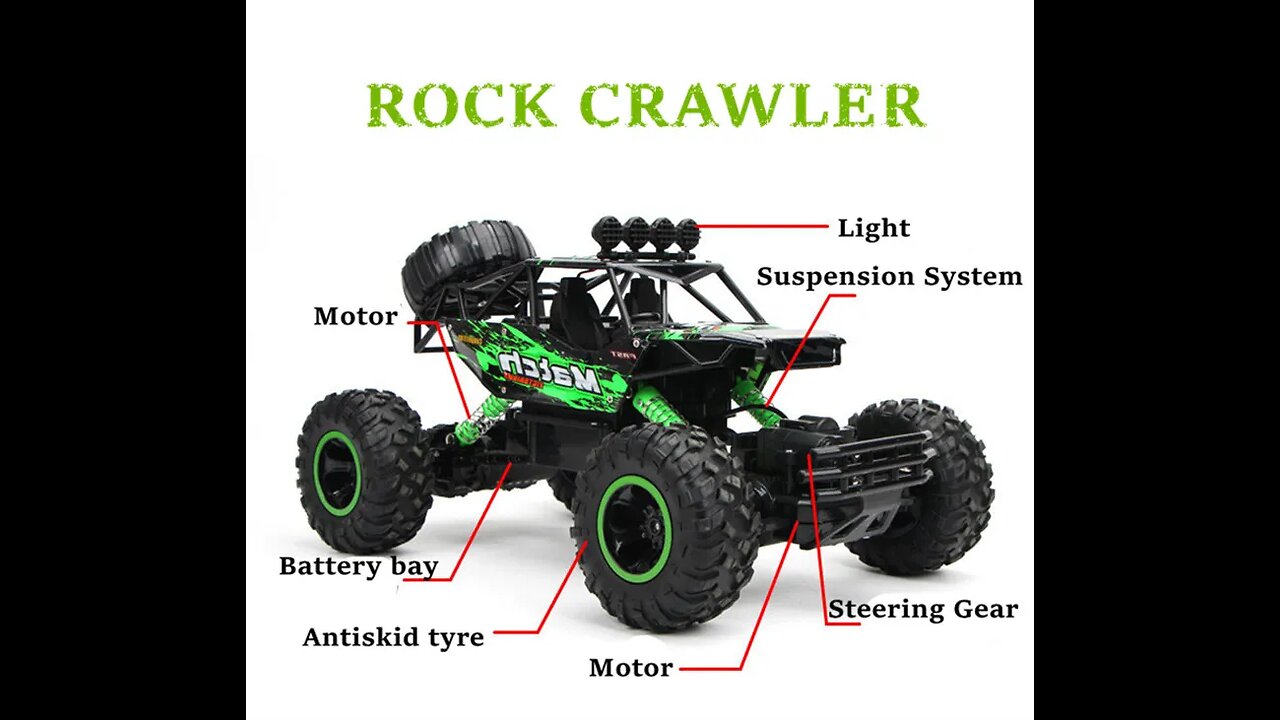 4WD RC Car With Led Lights 2.4G Radio Remote Control Cars Buggy