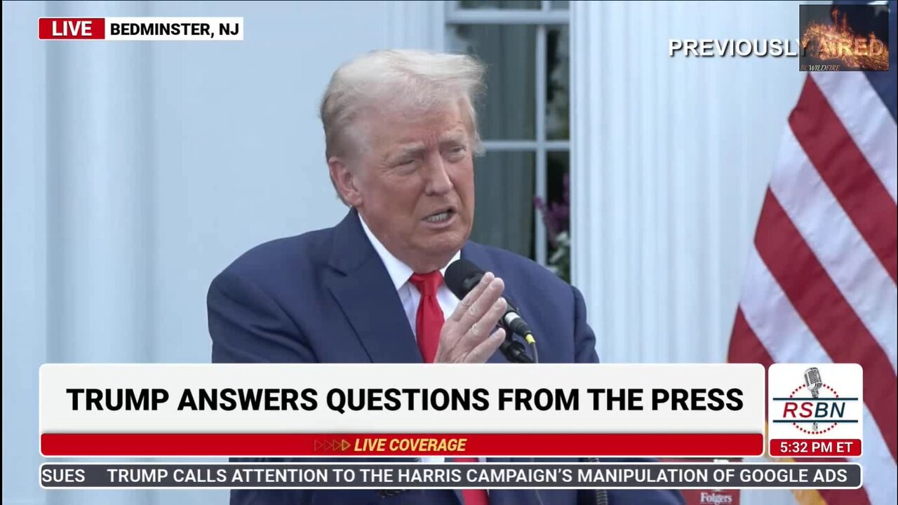 President Trump Press Conference Bedminster, N.J. Aug 15 2024