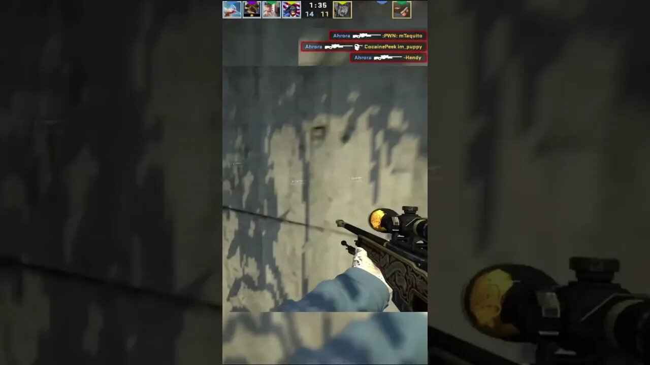 clean AWP ace on Overpass - LVL 10 Faceit