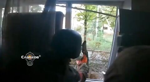 First person view of Russian soldiers in urban warfare against Ukrainian forces in Krasnohorivka
