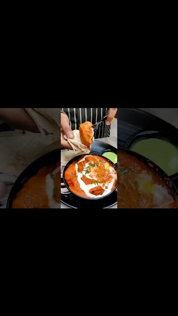 Chicken With Lot Of Butter 🧈With Romali Roti #ytshorts #shorts #Food #Streetfood #UpFoodReview