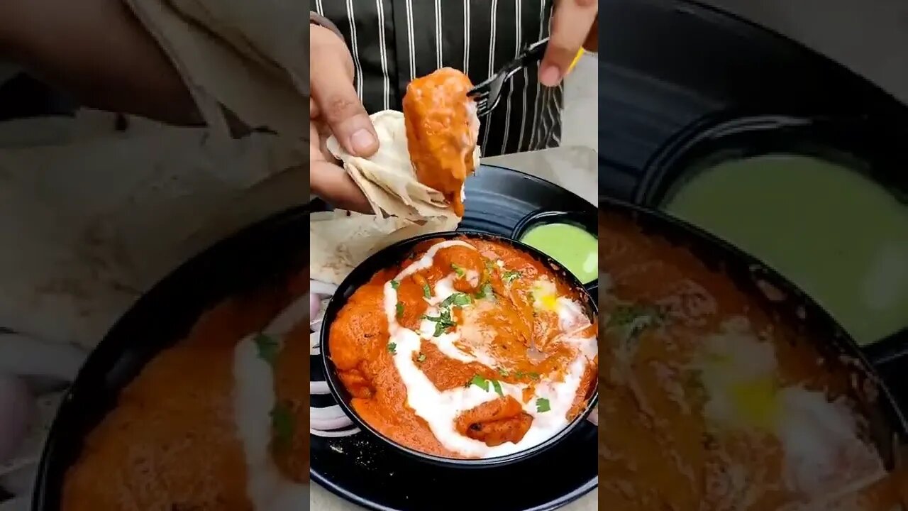 Chicken With Lot Of Butter 🧈With Romali Roti #ytshorts #shorts #Food #Streetfood #UpFoodReview