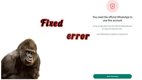How to whatsapp login fixed error