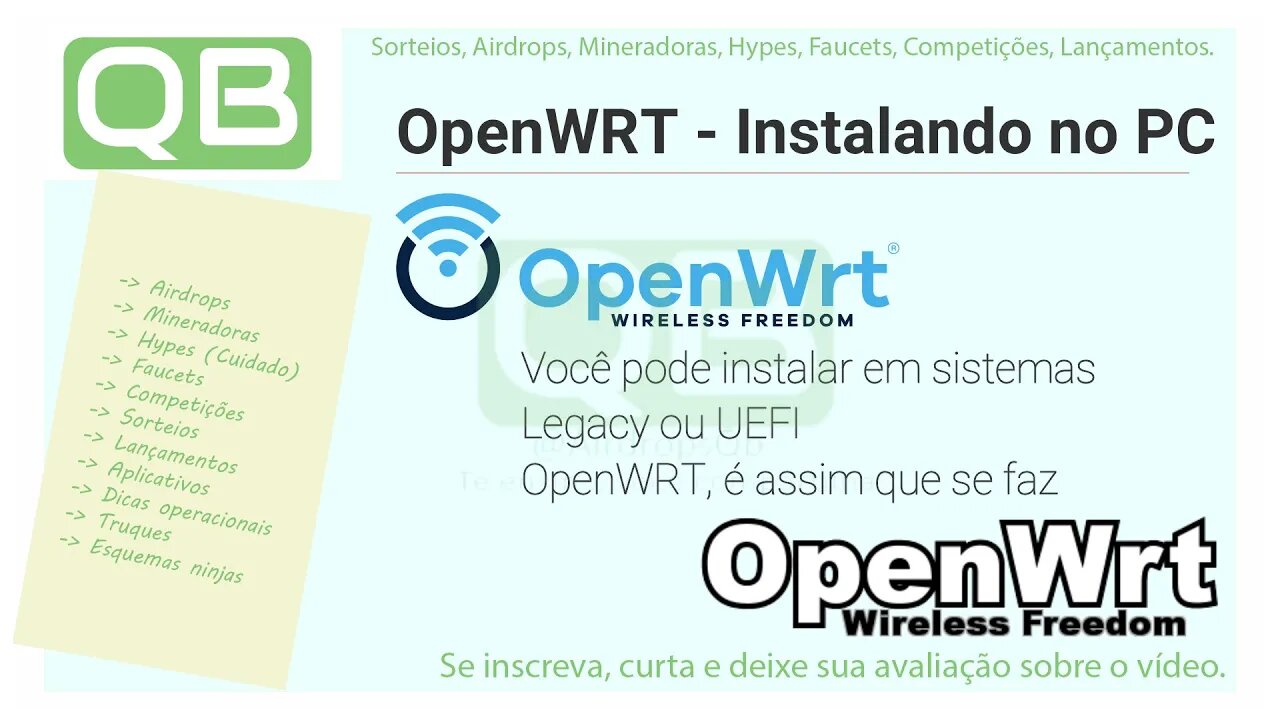 OpenWrt 22.03.3 - Instalando em pc X86 - 64Bits