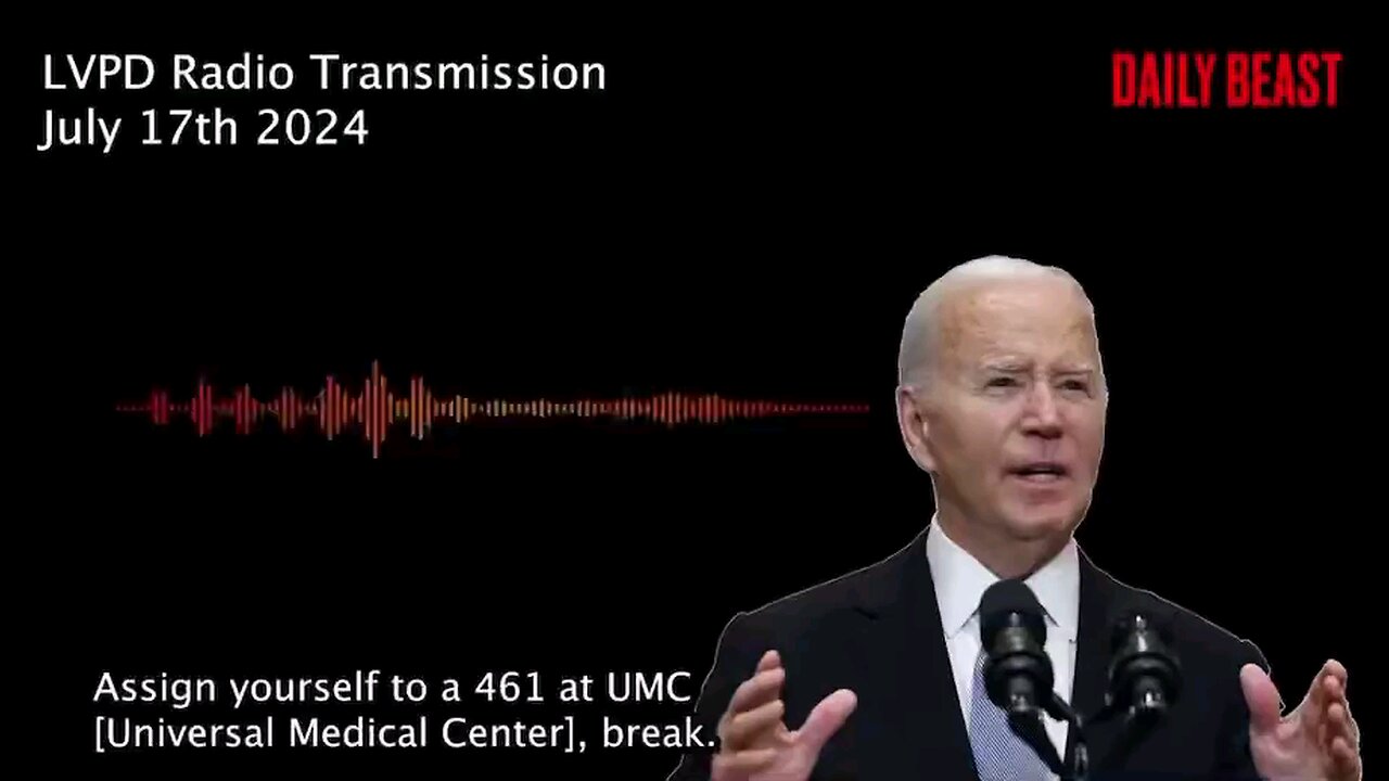 ⚠️BREAKING: Las Vegas Police release audio CONFIRMING Biden Medical Emergency before he dropped out