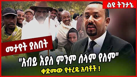 "አብይ እያለ ምንም ሰላም የለም" ቀድመው የተረዱ አባቶች ❗️ Abiy Ahmed | Prosperity | Amhara | Ethiopia