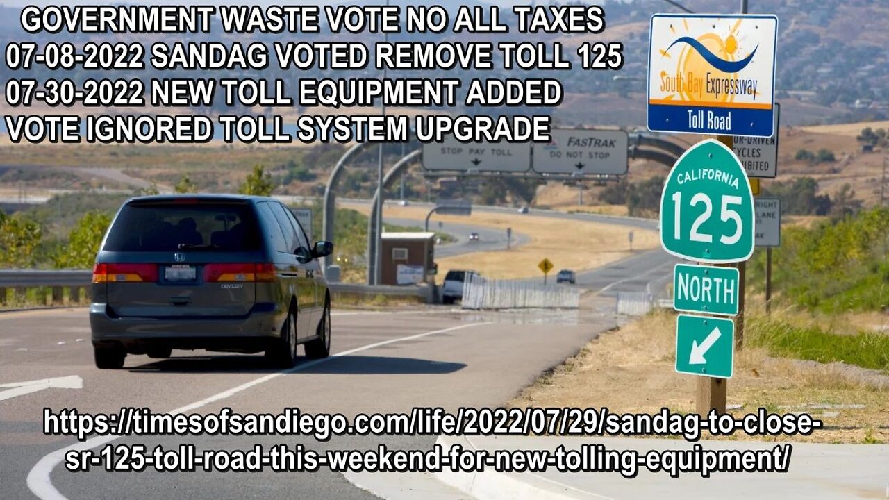 SANDAG 125 Toll Waste