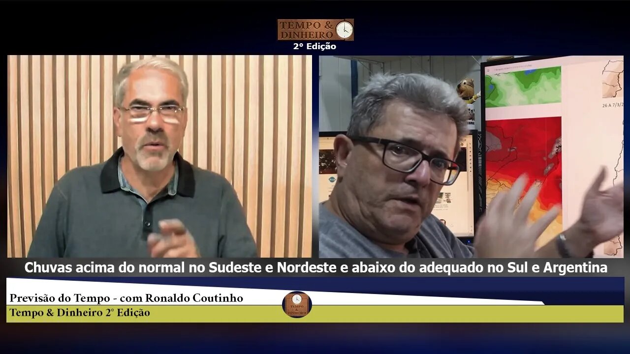 Chuvas acima do normal no Sudeste e Nordeste e abaixo do adequado no Sul e Argentina