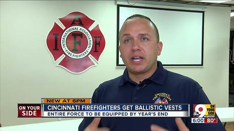 Cincinnati firefighters get ballistic vests