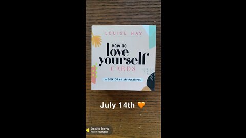 July 14th oracle card: creative energy