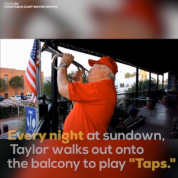 Marine Vet Plays "Taps" to Honor Fallen Heroes