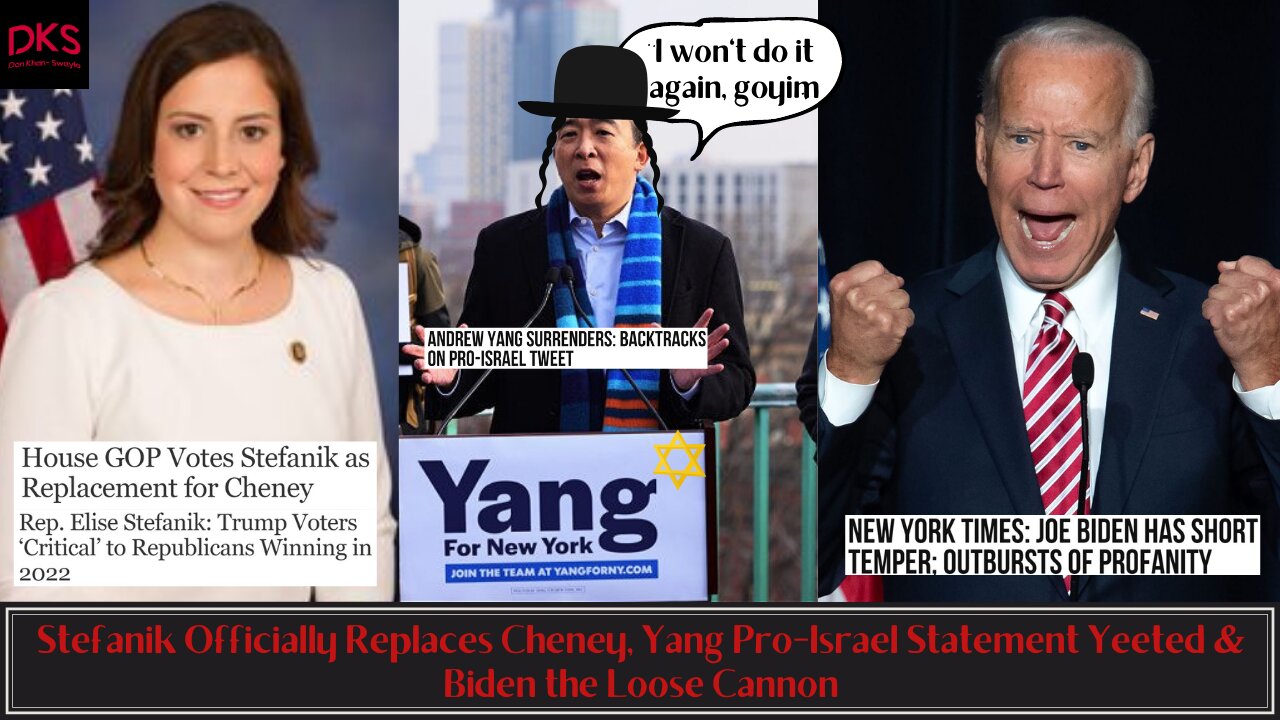 Stefanik Officially Replaces Cheney, Yang Pro-Israel Statement Yeeted & Biden the Loose Cannon