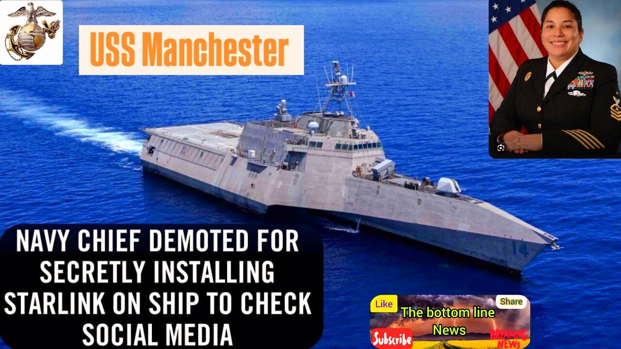 US Navy Grisel Marrero Senior Chief installs illegal StarLink on WARSHIP/ USS Manchester