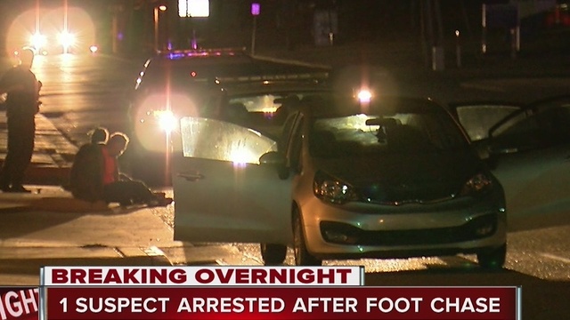 Larceny suspect arrested after foot chase