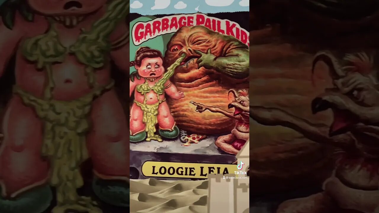 Garbage Pail Kids: Loogie Leia #gpk #starwars #jabbathehutt #slaveleia #salaciouscrumb