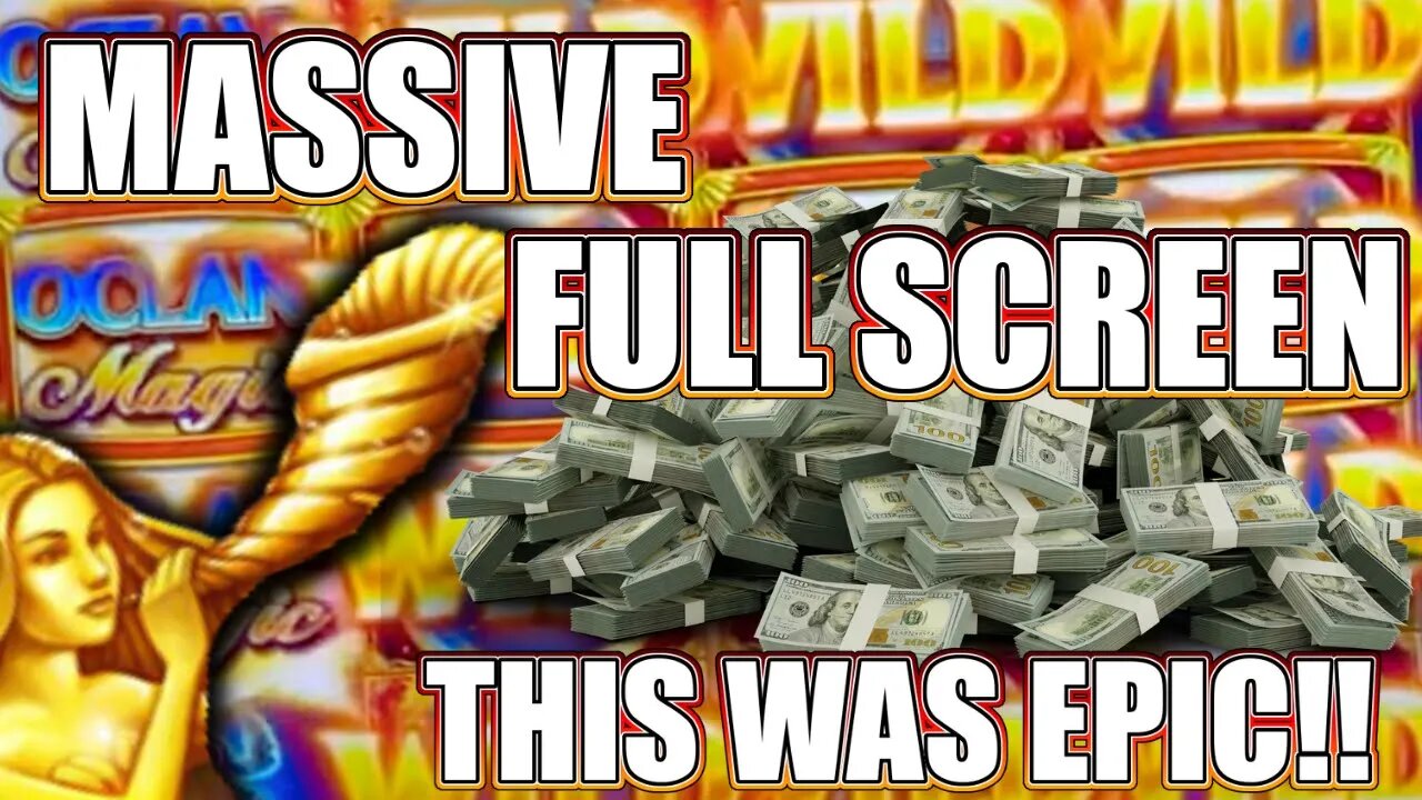 NEAR FULL SCREEN OF WILDS PAYS MASSIVE!!! 🤑 High Limit Ocean Magic Slot Jackpot Handpay!