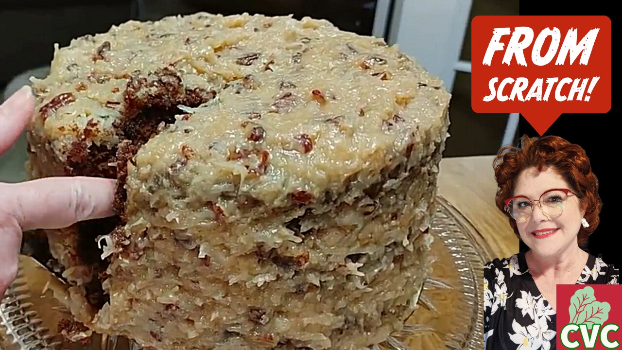 German Chocolate Cake from Scratch