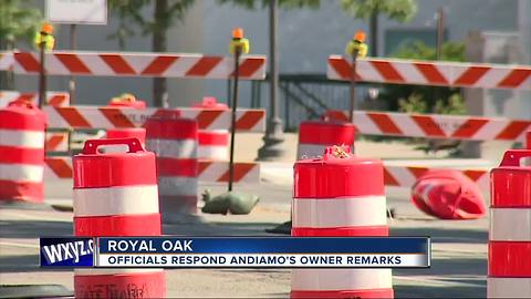 Royal Oak officials respond to Andiamo closing