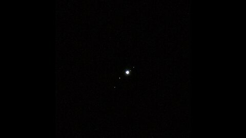 Jupiter and its moons above Northeast Ohio 10/06/2024