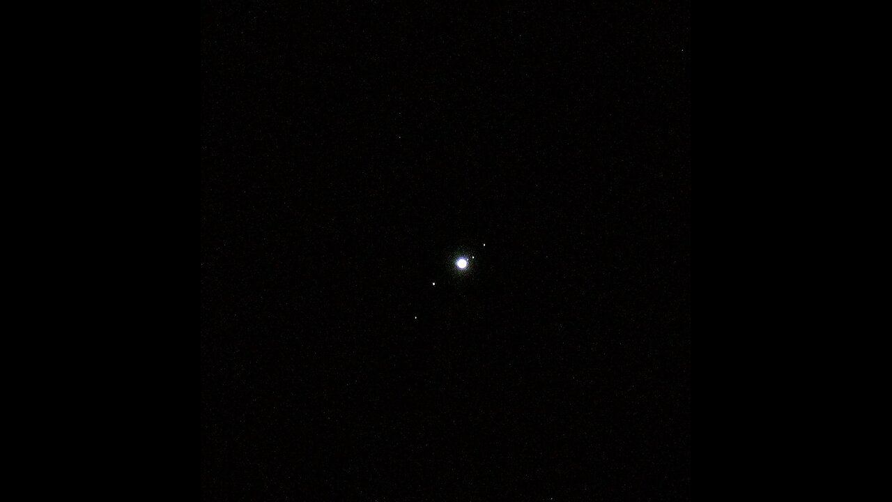 Jupiter and its moons above Northeast Ohio 10/06/2024