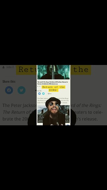 Lord Of The Rings Return Of The King Is Coming BACK TODAY! In Theaters! #lordoftherings #shorts