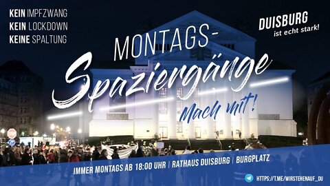 10.01.2022, Duisburg, Montagsspaziergang gegen die Corona-Politik