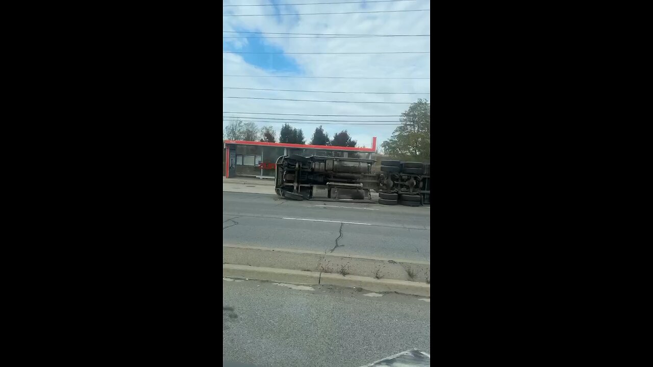 Truck Rollover In Brampton