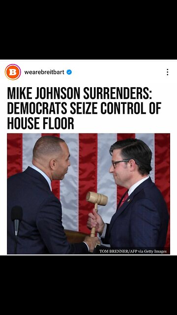Republican Speaker Mike Johnson Surrenders To Democrats