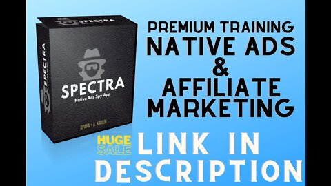 Premium Training on Native Ads and Affiliate Marketing