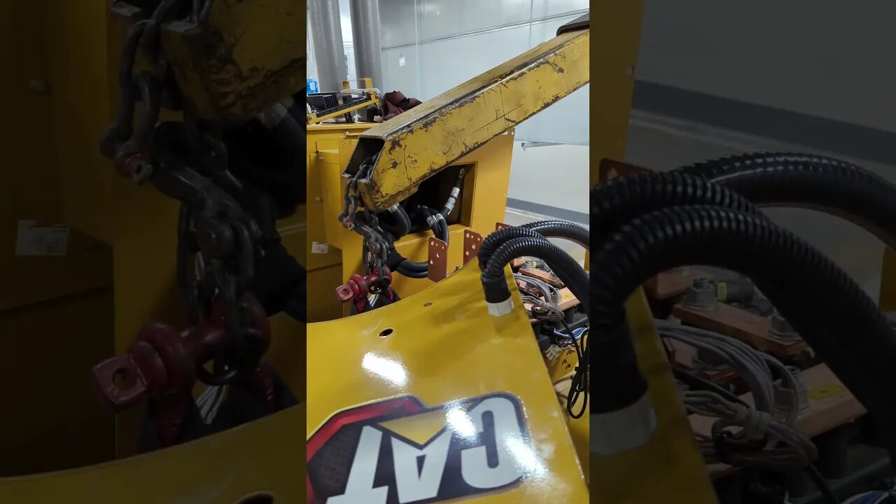 I'm sooooo bored. They won't let me help. #caterpillar #generator