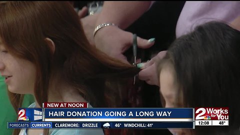 Hair donation in Sapulpa going a long way