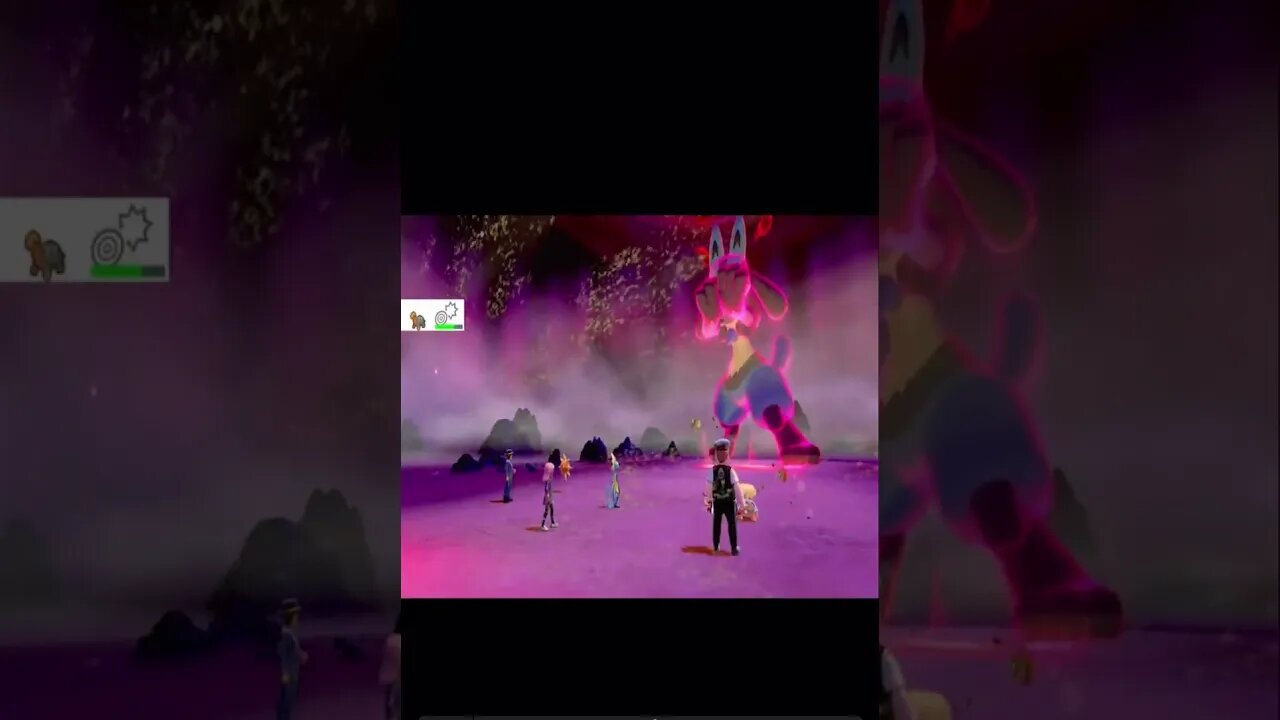 Pokémon Sword - Dynamax Lucario Used Stone Edge!