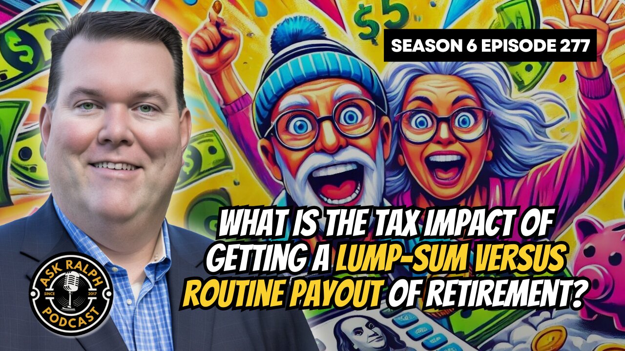 What is the tax impact of getting a lump-sum versus routine payout of retirement?