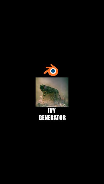 How to use the Ivy Generator in Blender #shorts #b3d #blender3d