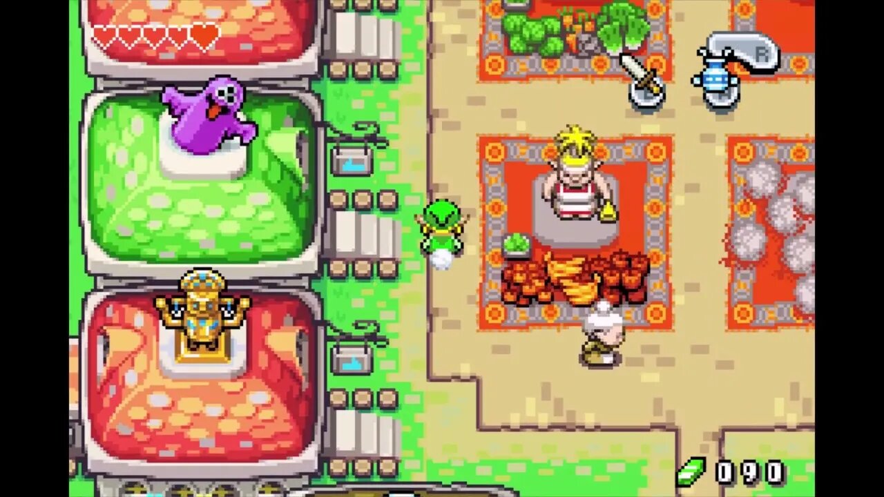 Legend of Zelda Minish Cap: (Episode 4) Helping out around town and sword techniques.