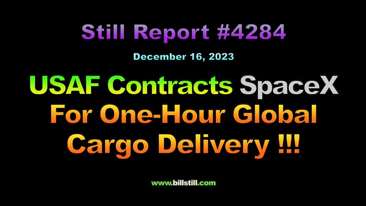 USAF Contracts Space-X For One-Hour Global Cargo Delivery, 4284