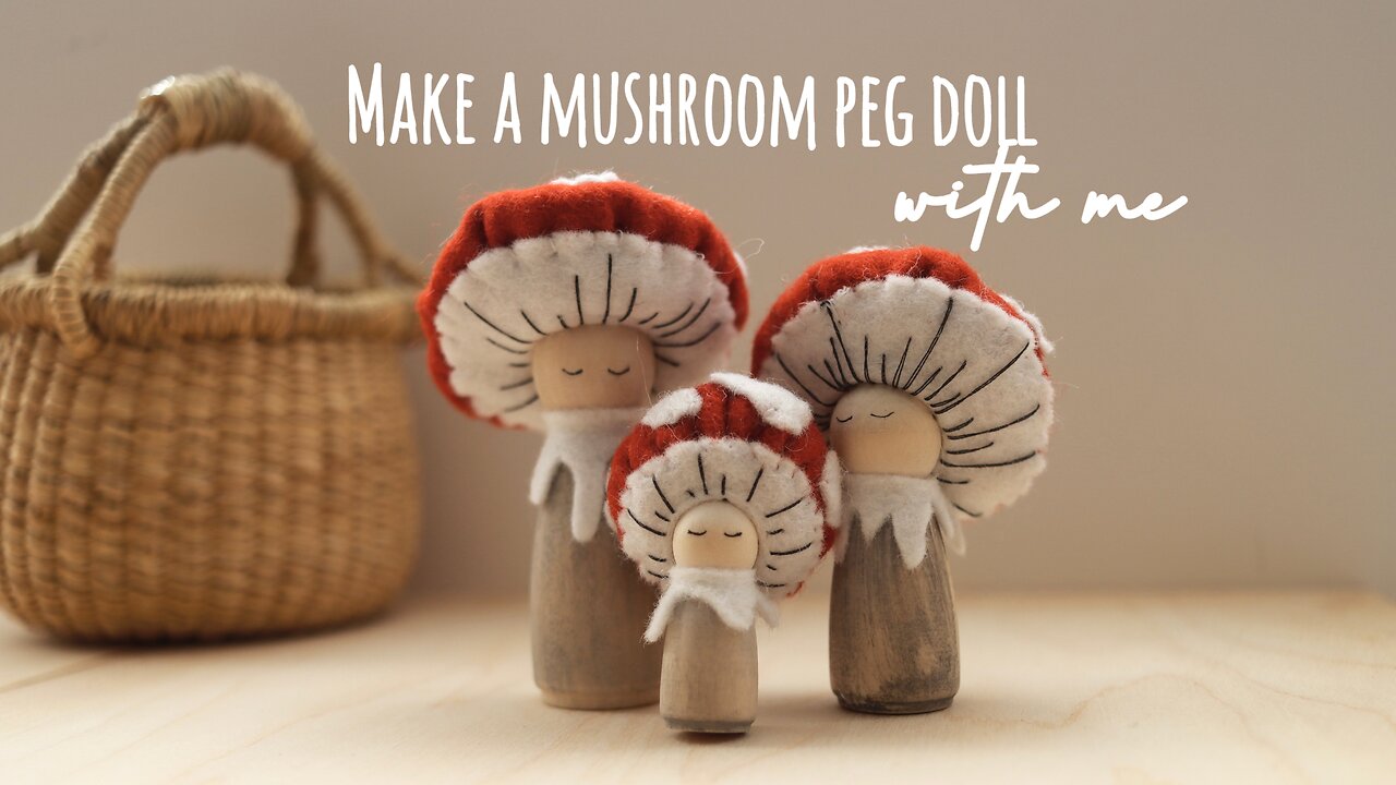 How to make a Mushroom Peg Doll