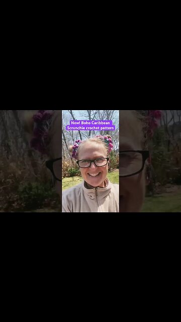 Free New #Crochet Pattern! Boho Caribbean Crochet Scrunchie #shorts #crochetshorts #crochetinspo
