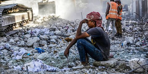 Images of Gaza after the bombings of this day.