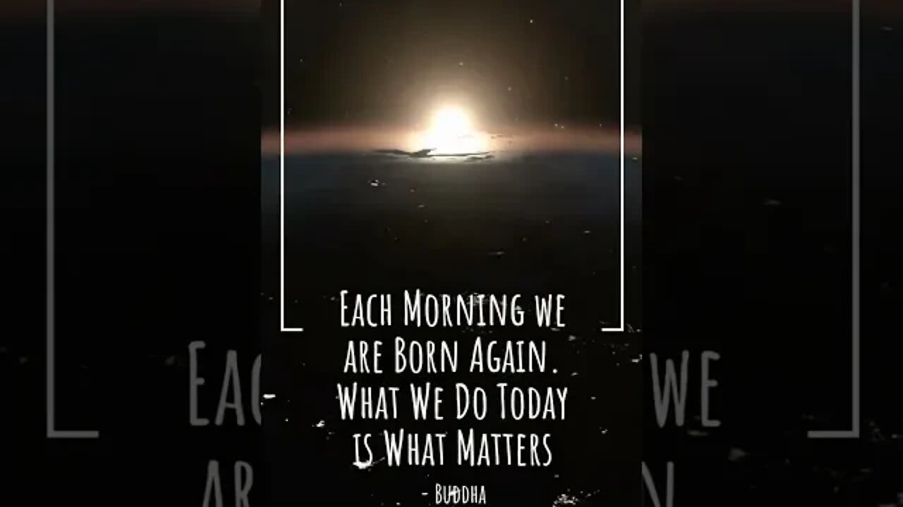 Each Morning We are Born Again. What We Do TODAY is What Matters MOST #shorts #zen #meditation