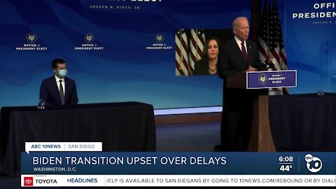 Biden transition team upset over delays