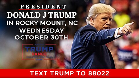 LIVE: President Trump in Rocky Mount, NC