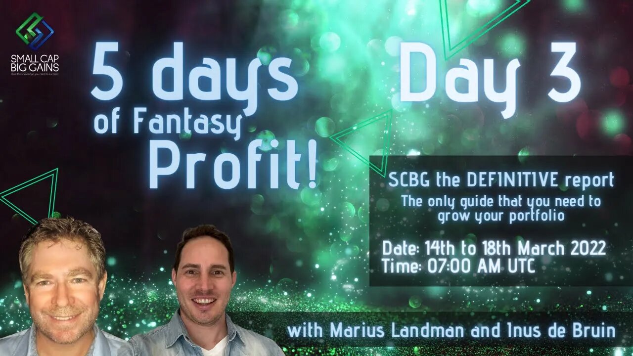 MUST WATCH! Day 3 of 5 days of Fantasy Profit with Inus & Marius Landman