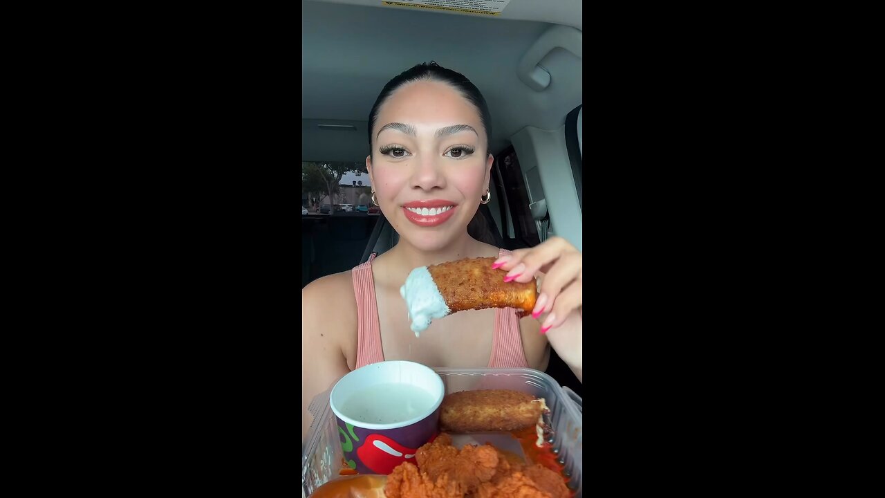 Hot girl mukbang