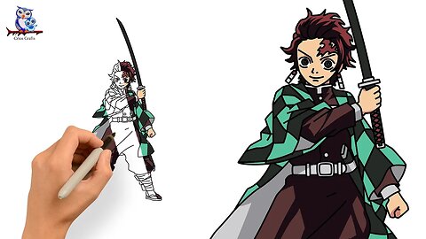 How to Draw Tanjiro Kamado Demon Slayer - Step by Step