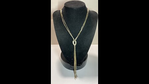 Mini-Vlog: Stop & Shop! Women’s 15” Silver-Tone Necklace w/ Knotted Oval into Dangling Tassels