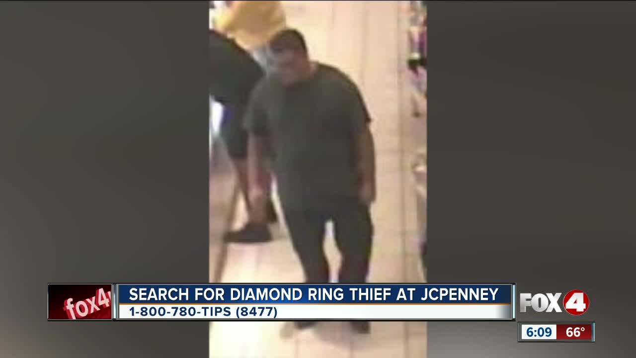 Diamond ring thief south in Fort Myers