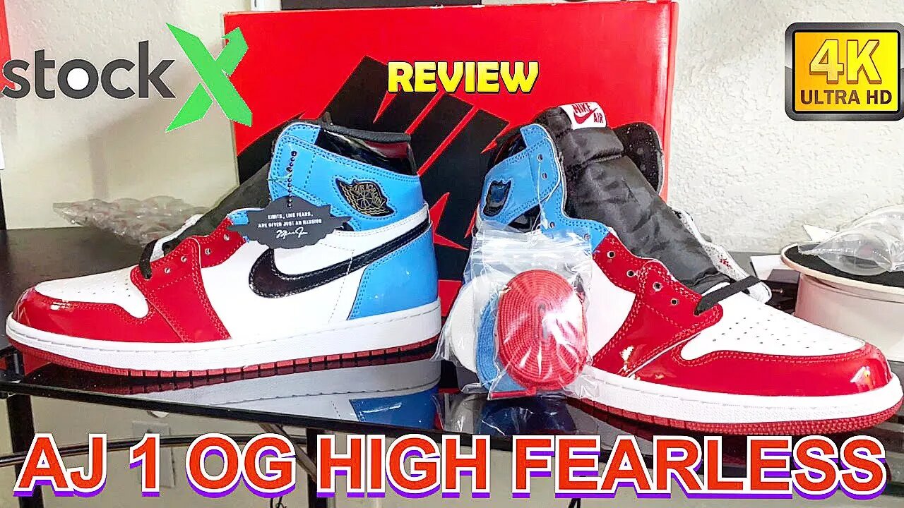 AIR JORDAN 1 HIGH OG "FEARLESS" "UNC To CHICAGO" Unboxing & Review ($210 StockX Pick Up ) 4K!